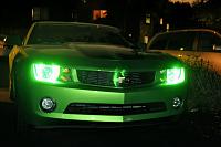 greeeennnnnn, this forum member has a V6 prob a B2E package...the lights are from AAC in LA (near new orleans) i am not brave enough to go green halo yet..but my dome and trunk are there..