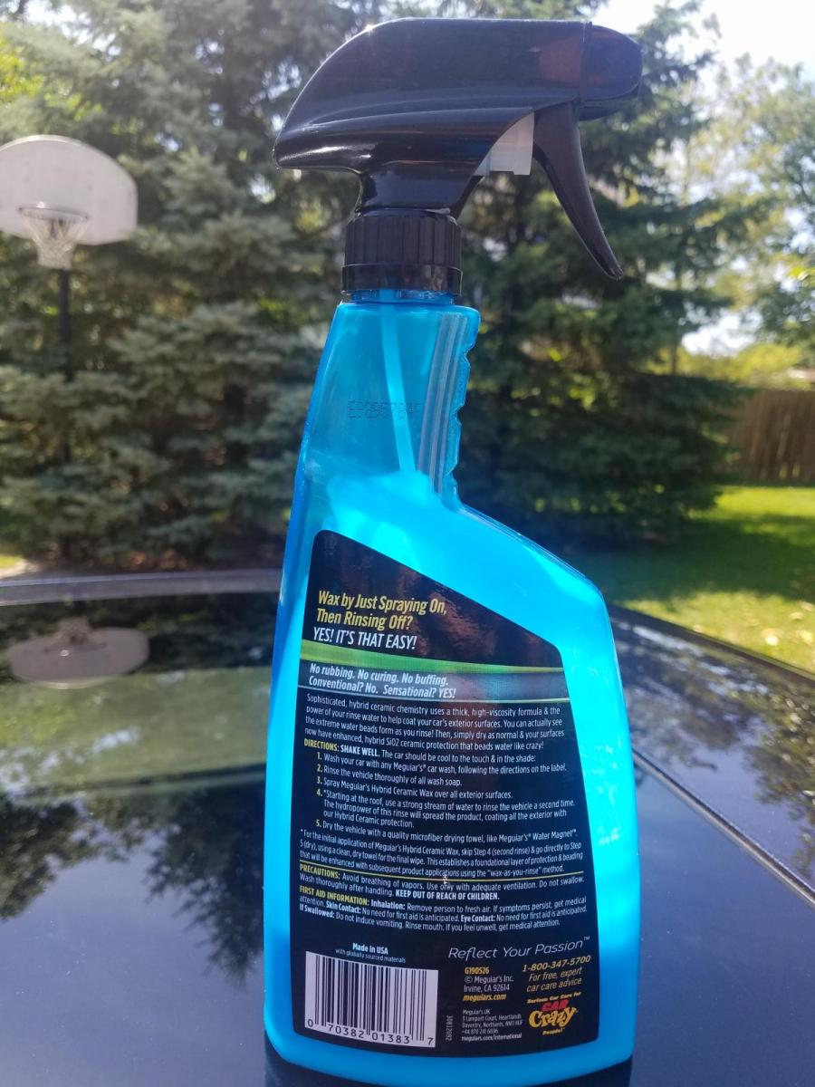 MEGUIARS HYBRID CERAMIC WAX - SPRAY ON CERAMIC PROTECTION - SPRAY ON RINSE  OFF